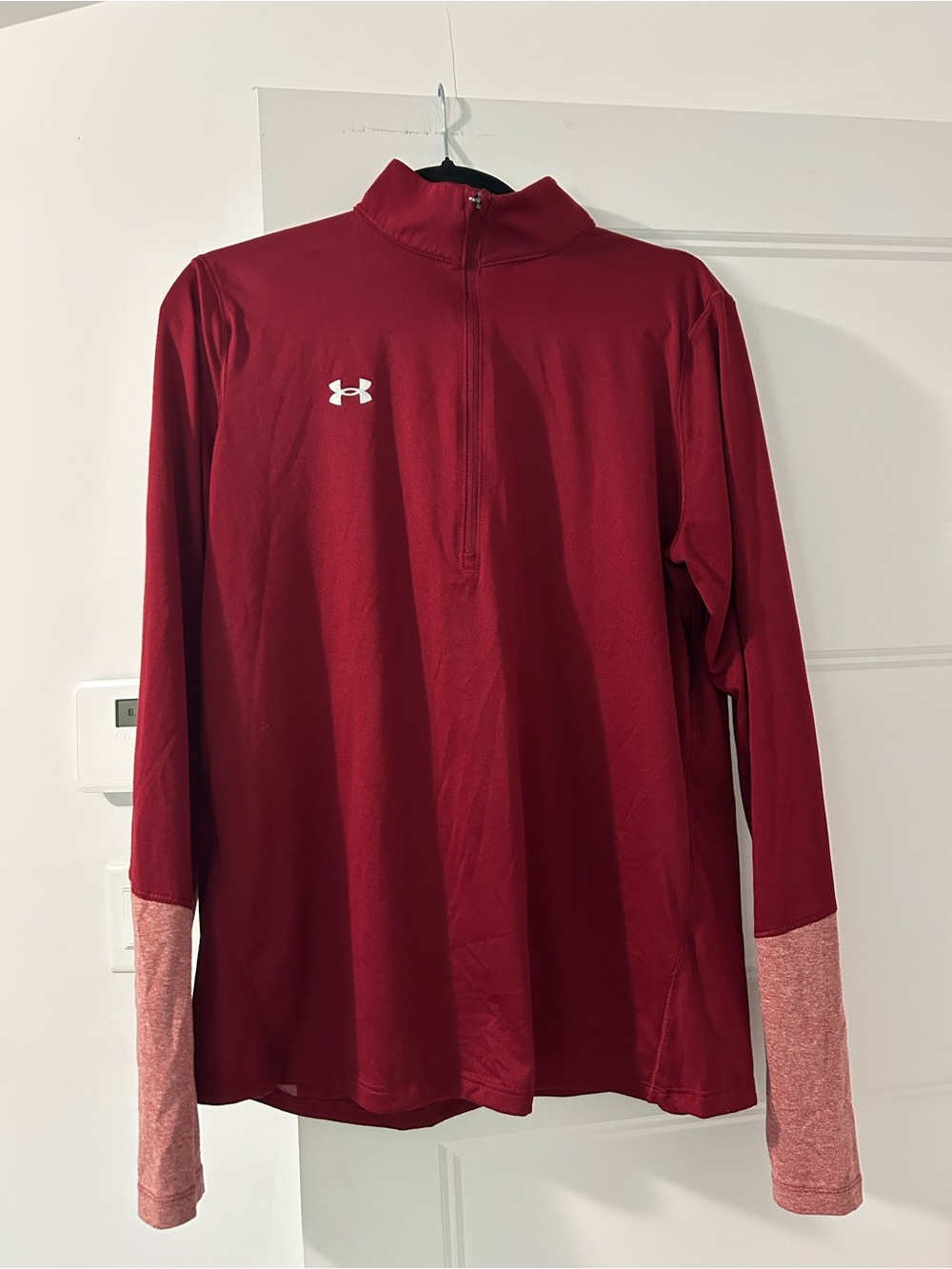 Under Armour Red Quarter-Zip Athletic Pullover